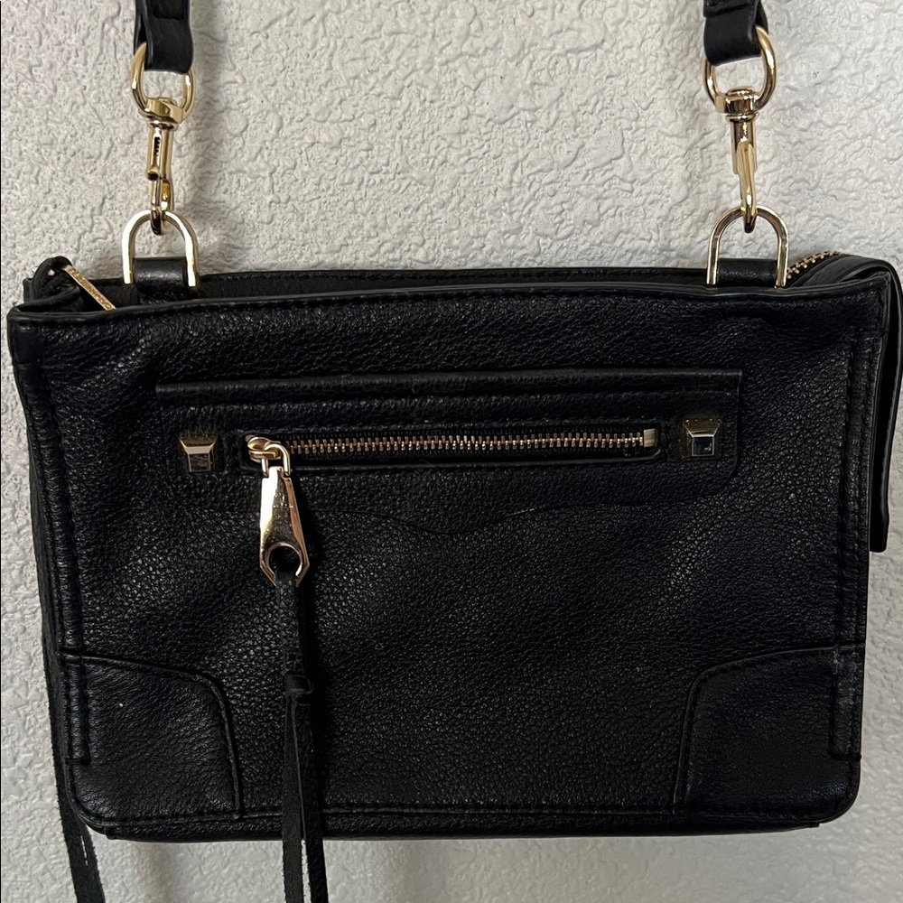 Rebecca Minkoff Regan Black Leather crossbody bag with fringe Boho